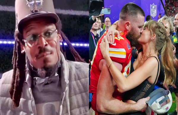 Cam Newton, Travis Kelce and Taylor Swift