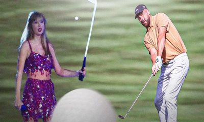Taylor Swift helping Travis Kelce in Golf game