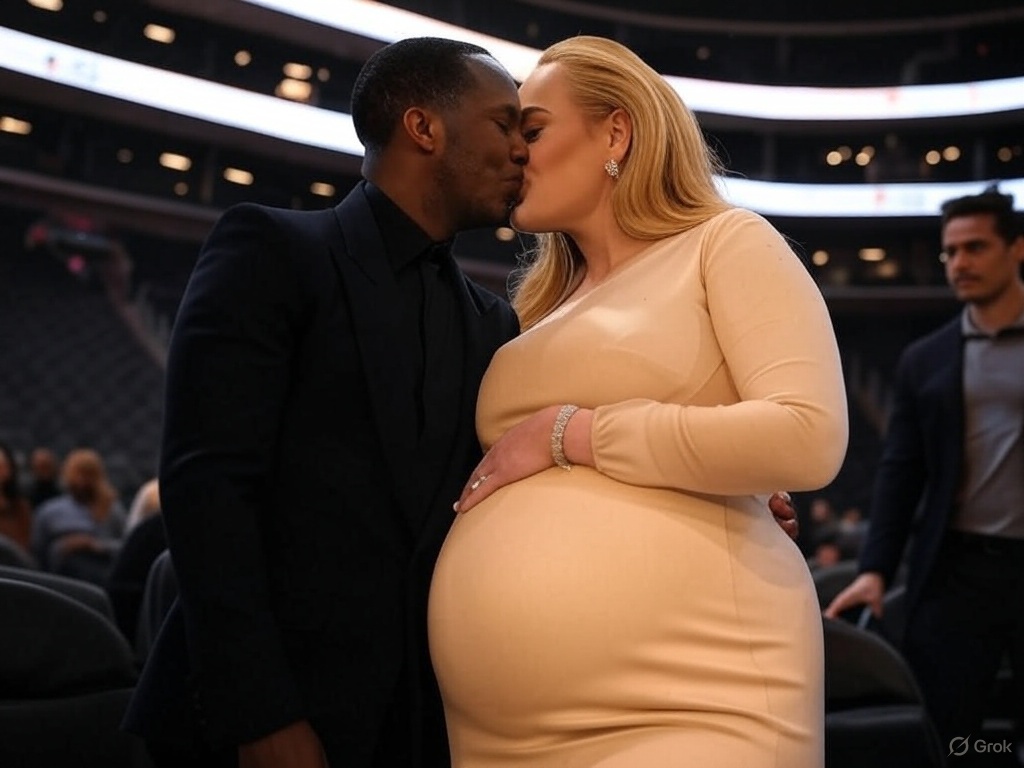 BREAKING NEWS:Adele And Fiance Rich Paul Gave NBA Audience Something To Cheer With A Passionate Kiss And A Baby On The Way Which…See more