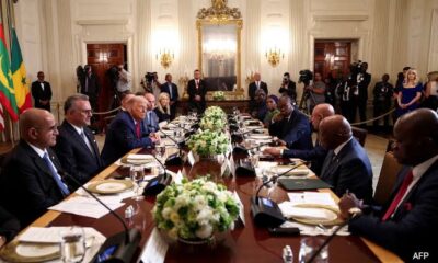 BREAKING: In a completely embarrassing moment, Donald Trump told the Liberian President “you speak such beautiful English…where did you learn to speak so beautifully” - even though English is the NATIONAL LANGUAGE OF LIBERIA. The world is watching America humiliate itself.